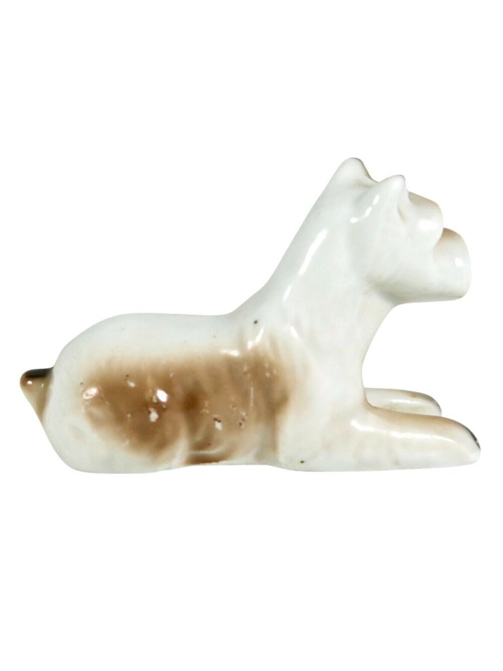 Vintage Japan Porcelain Schnauzer Figurine - 2" x 3.5" Hand‑Painted Dog - Picture 5 of 6